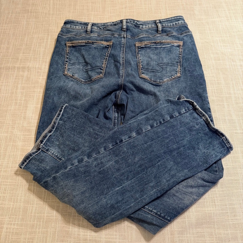 Silver Jeans Co Avery Slim Bootcut Medium Wash Denim Jeans SZ 16 L35